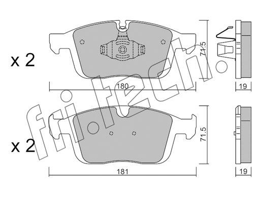 Brake Pad Set, disc brake (1188.0)