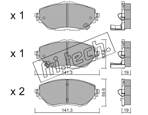 Brake Pad Set, disc brake (1088.0)