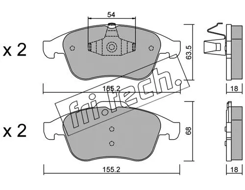 Brake Pad Set, disc brake (819.2)
