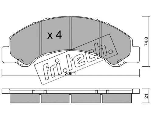 Brake Pad Set, disc brake (636.0)