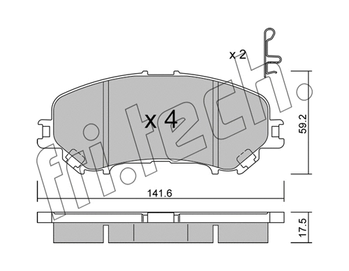 Brake Pad Set, disc brake (1034.1)