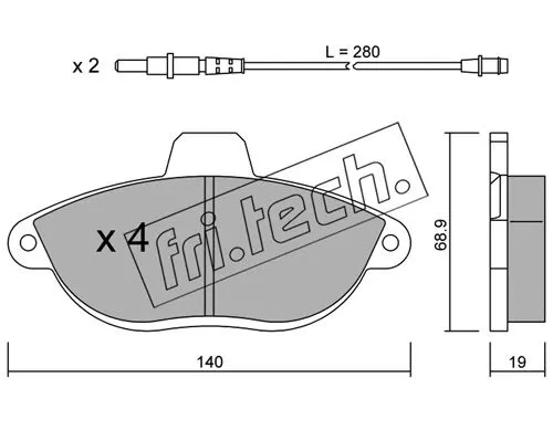 Brake Pad Set, disc brake (107.0)