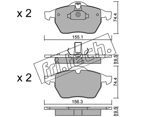 Brake Pad Set, disc brake (120.0)