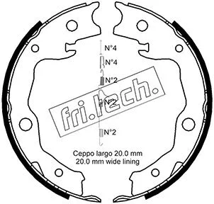 Brake Shoe Set, parking brake (1115.322K)