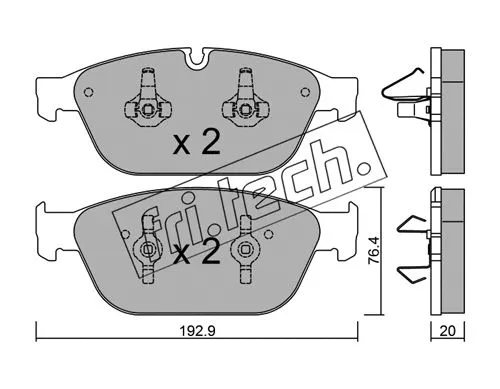 Brake Pad Set, disc brake (970.0)