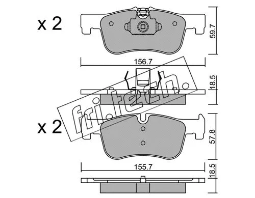 Brake Pad Set, disc brake (975.0)