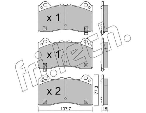 Brake Pad Set, disc brake (1220.0)