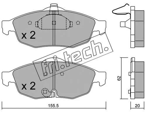 Brake Pad Set, disc brake (731.0)
