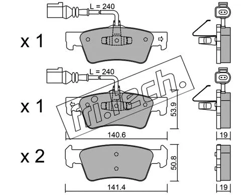 Brake Pad Set, disc brake (677.0)