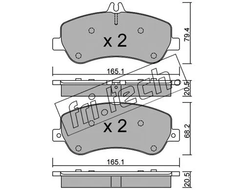Brake Pad Set, disc brake (841.0)