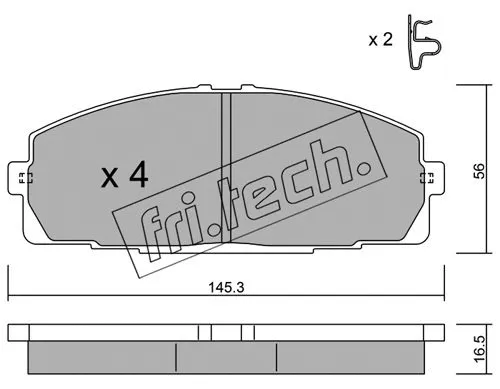 Brake Pad Set, disc brake (449.0)
