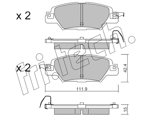 Brake Pad Set, disc brake (1158.0)