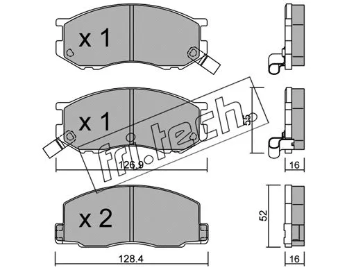 Brake Pad Set, disc brake (471.0)