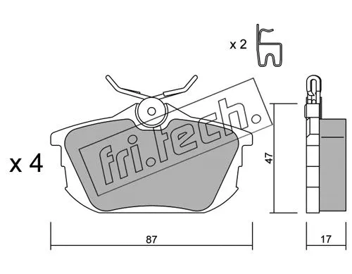 Brake Pad Set, disc brake (356.0)