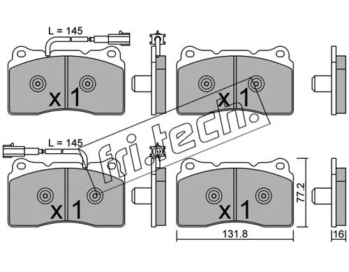 Brake Pad Set, disc brake (297.6)