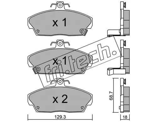 Brake Pad Set, disc brake (177.0)