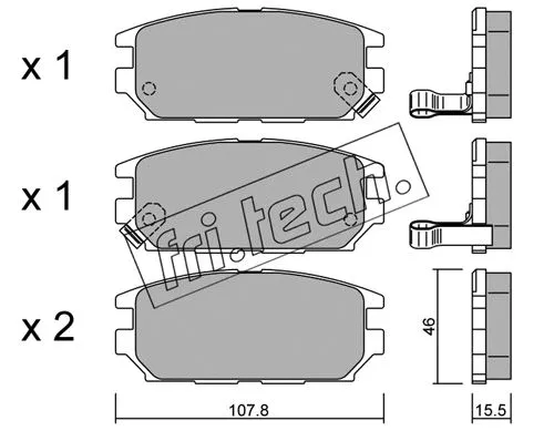 Brake Pad Set, disc brake (499.0)