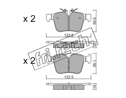 Brake Pad Set, disc brake (1122.0)
