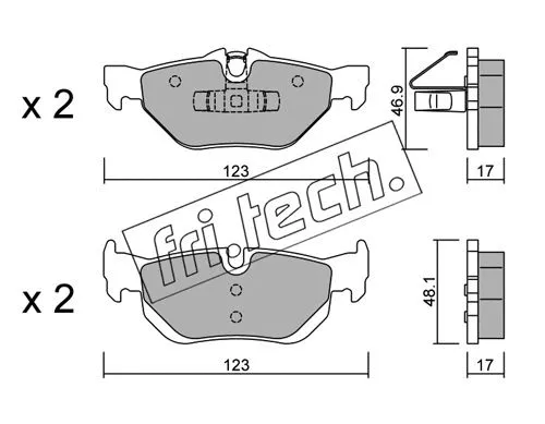 Brake Pad Set, disc brake (658.0)