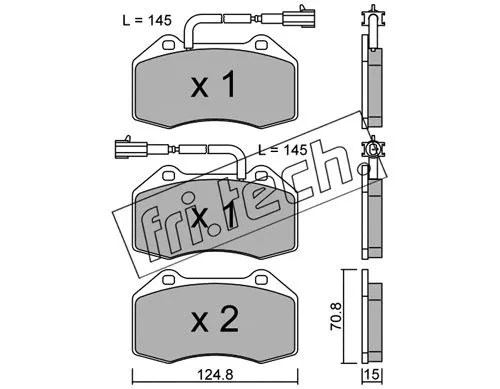 Brake Pad Set, disc brake (667.2)
