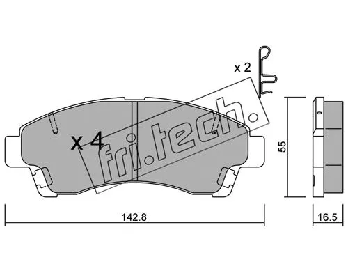 Brake Pad Set, disc brake (410.0)