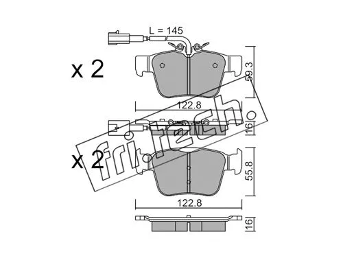 Brake Pad Set, disc brake (1101.0)