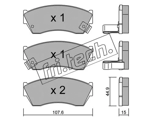 Brake Pad Set, disc brake (171.0)