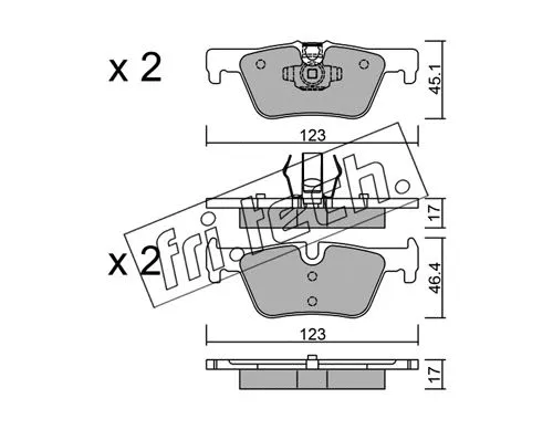 Brake Pad Set, disc brake (978.0)