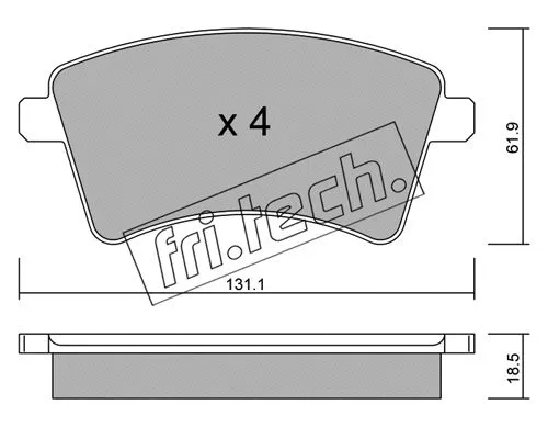 Brake Pad Set, disc brake (828.0)