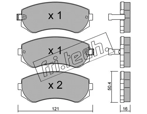 Brake Pad Set, disc brake (313.0)