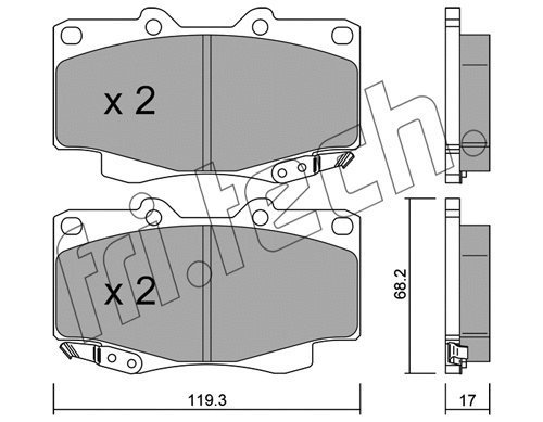 Brake Pad Set, disc brake (131.1)