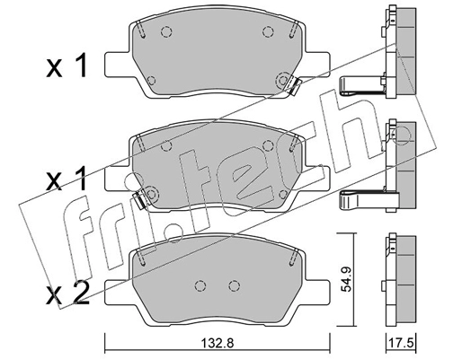 Brake Pad Set, disc brake (1296.0)