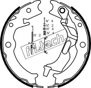 Brake Shoe Set, parking brake (1027.007K)