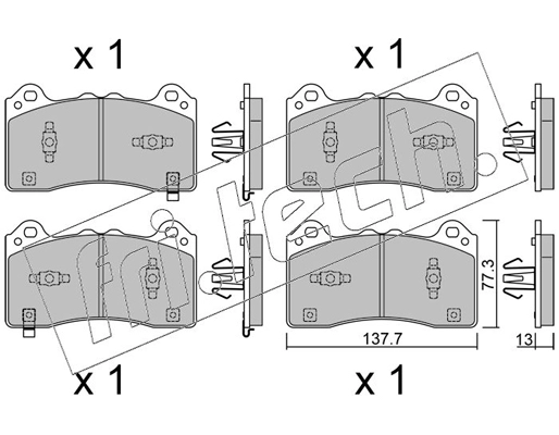 Brake Pad Set, disc brake (1220.1)