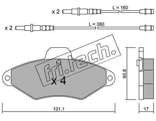Brake Pad Set, disc brake (146.0)