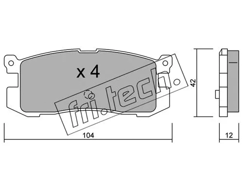 Brake Pad Set, disc brake (242.0)