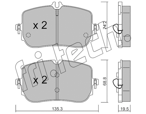 Brake Pad Set, disc brake (1268.0)