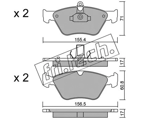 Brake Pad Set, disc brake (130.0)