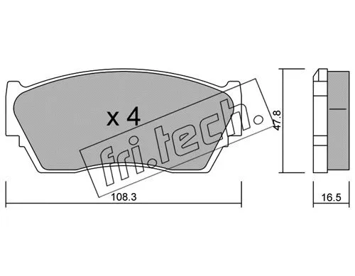 Brake Pad Set, disc brake (255.0)