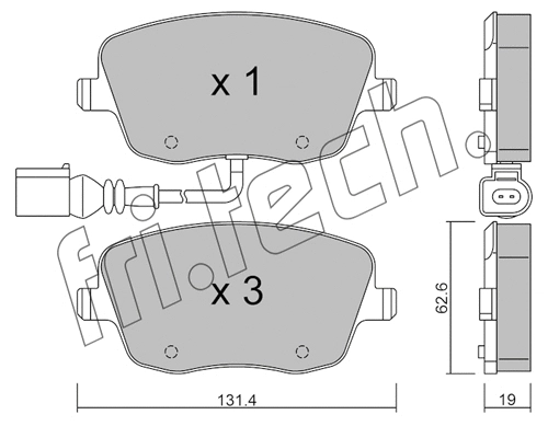 Brake Pad Set, disc brake (563.1)