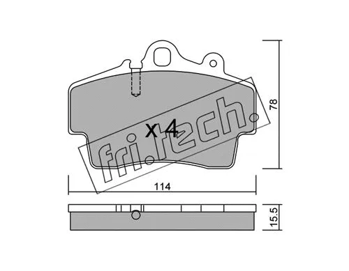 Brake Pad Set, disc brake (908.0)