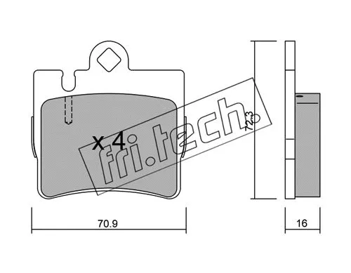 Brake Pad Set, disc brake (613.0)