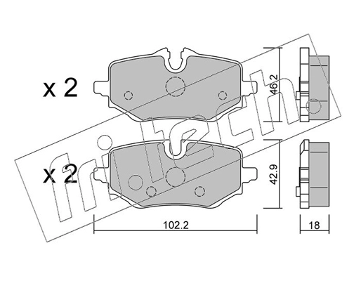 Brake Pad Set, disc brake (1368.0)