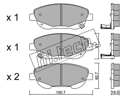 Brake Pad Set, disc brake (896.0)