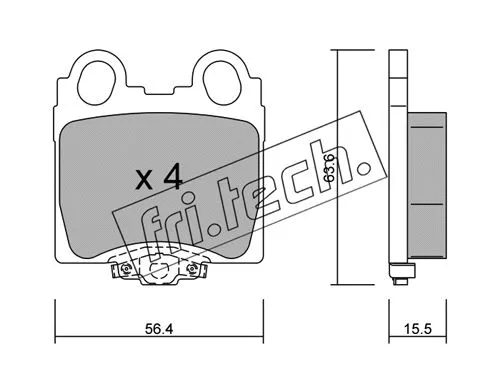 Brake Pad Set, disc brake (774.0)