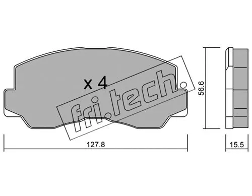 Brake Pad Set, disc brake (114.0)