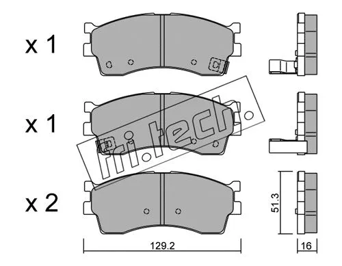 Brake Pad Set, disc brake (528.0)
