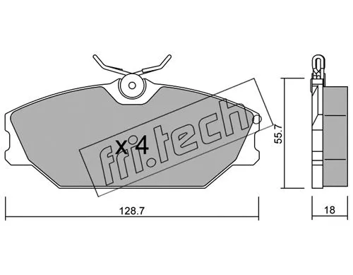Brake Pad Set, disc brake (144.2)