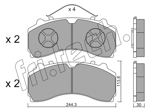 Brake Pad Set, disc brake (950.0)