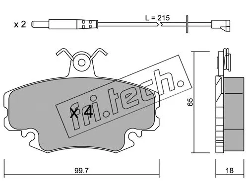 Brake Pad Set, disc brake (122.0W)